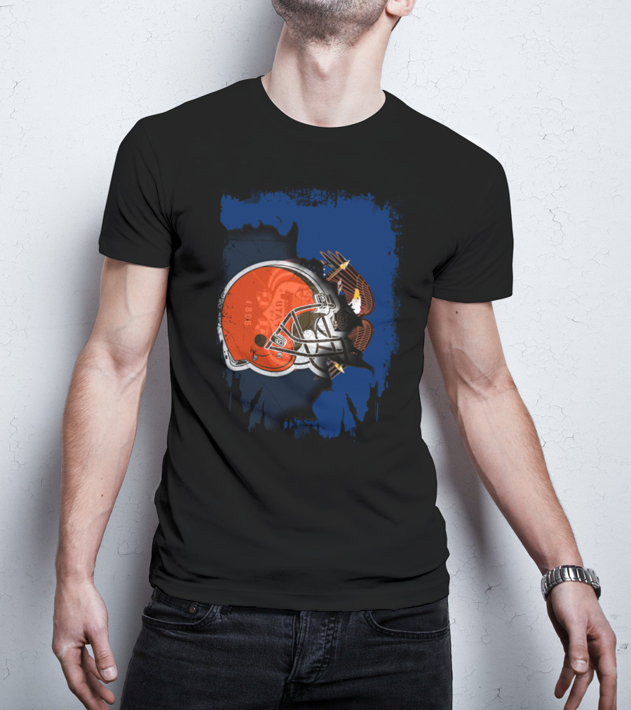Together Utah Browns Helmet And Eagle T-Shirt
