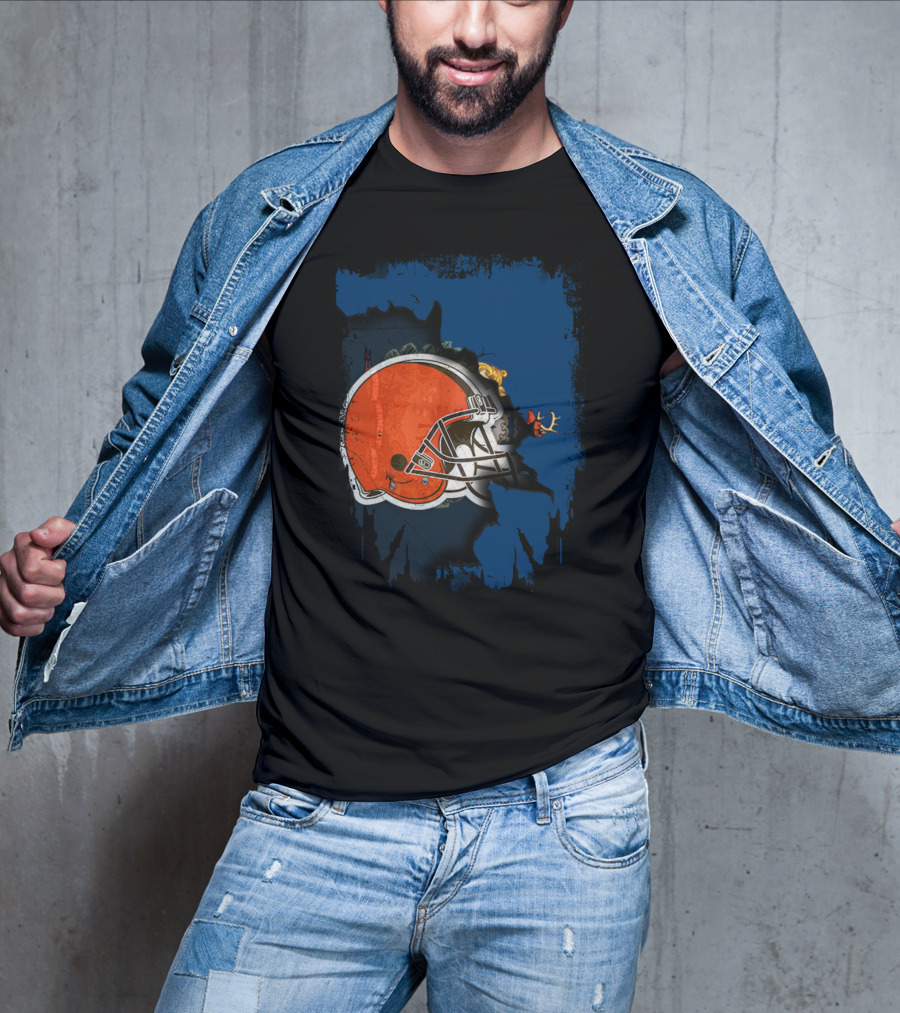 Together Vermont Cleveland Browns Football Helmet T-Shirt