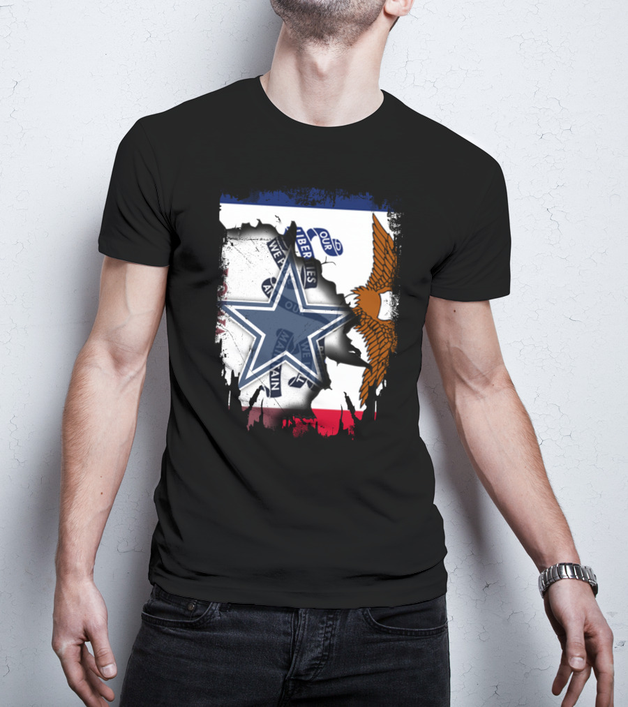 Together Iowa With Cowboys Dallas Star And Eagle Flag T-Shirt
