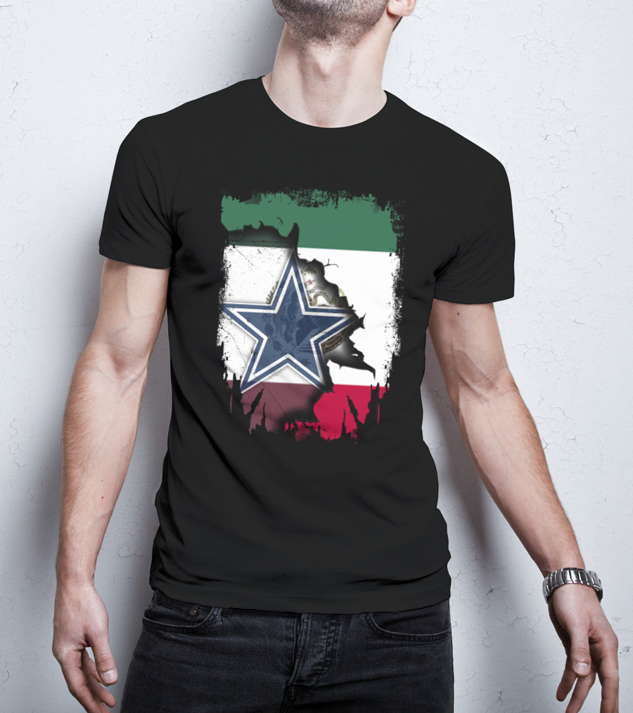 Together Mexico Dallas Cowboys Flag Star T-Shirt