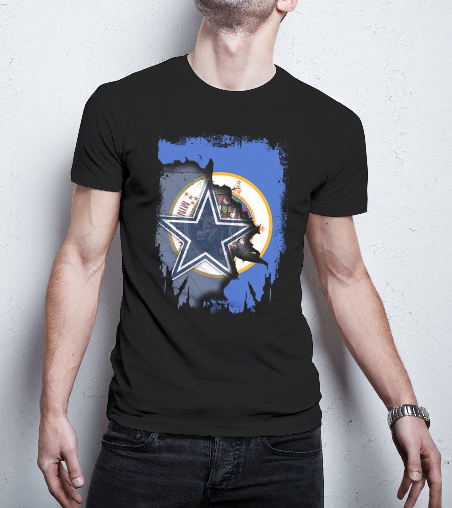 Minnesota State Together With Dallas Cowboys Star T-Shirt