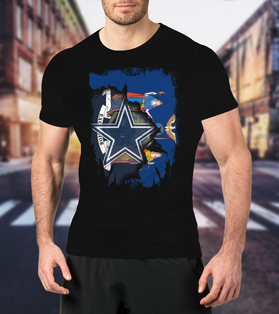 Excelsior Together New York State With Silver Star Cowboys T-Shirt