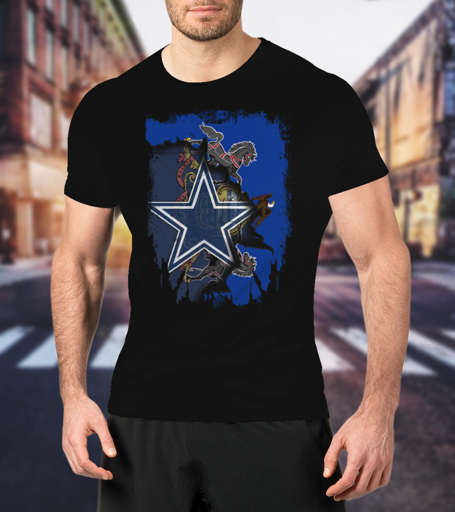 Pennsylvania State Symbol With Dallas Cowboys Star T-Shirt