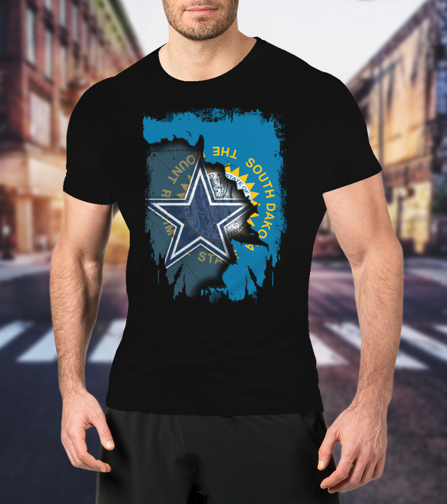 South Dakota Pride With Dallas Cowboys Star Integration T-Shirt