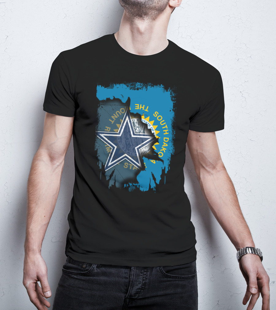 South Dakota Pride With Dallas Cowboys Star Integration T-Shirt