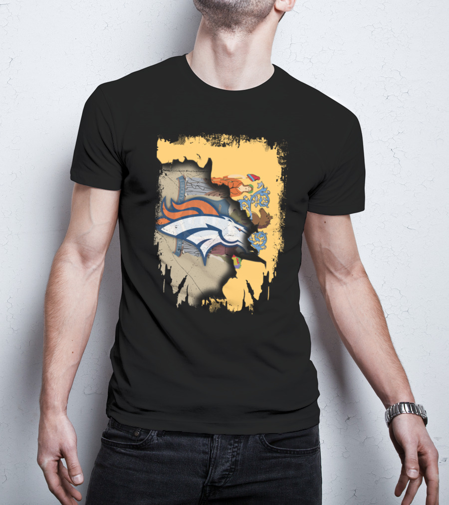 New Jersey And Broncos United Emblem T-Shirt