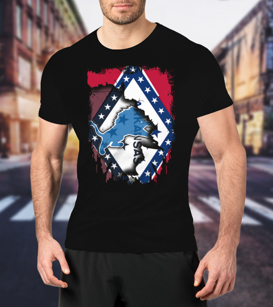 Arkansas Flag With Lions And Stars Iconic T-Shirt