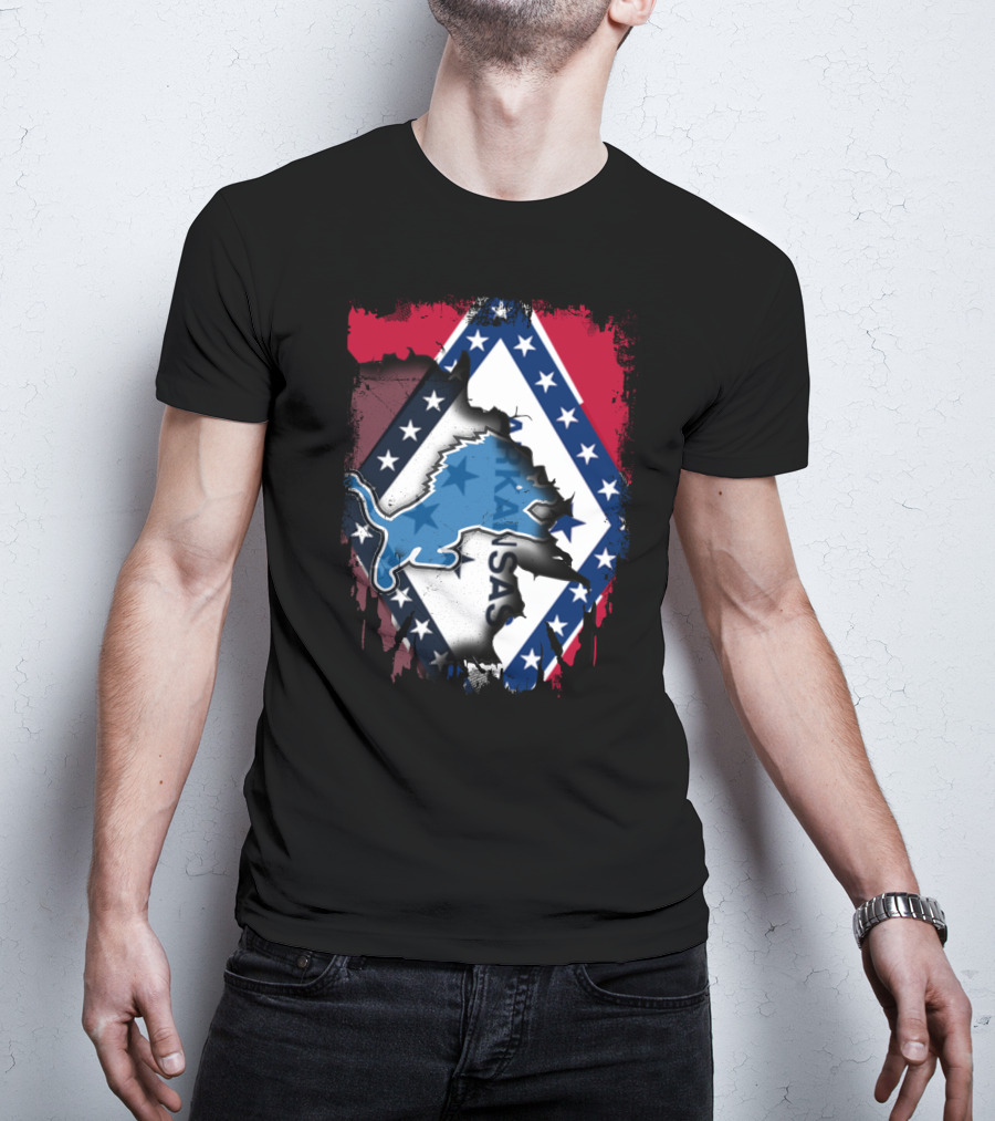 Arkansas Flag With Lions And Stars Iconic T-Shirt