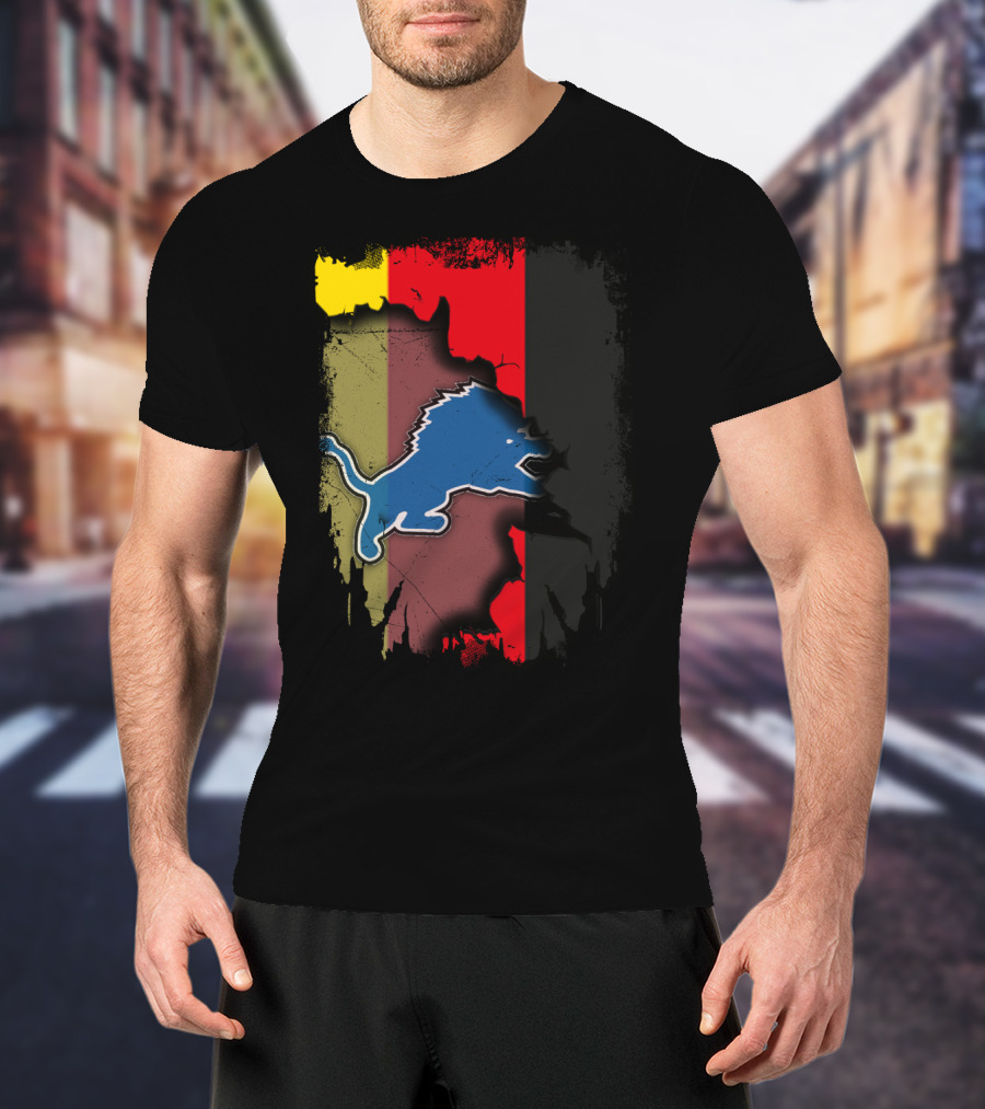 Together Germany Flag With Blue Lions T-Shirt