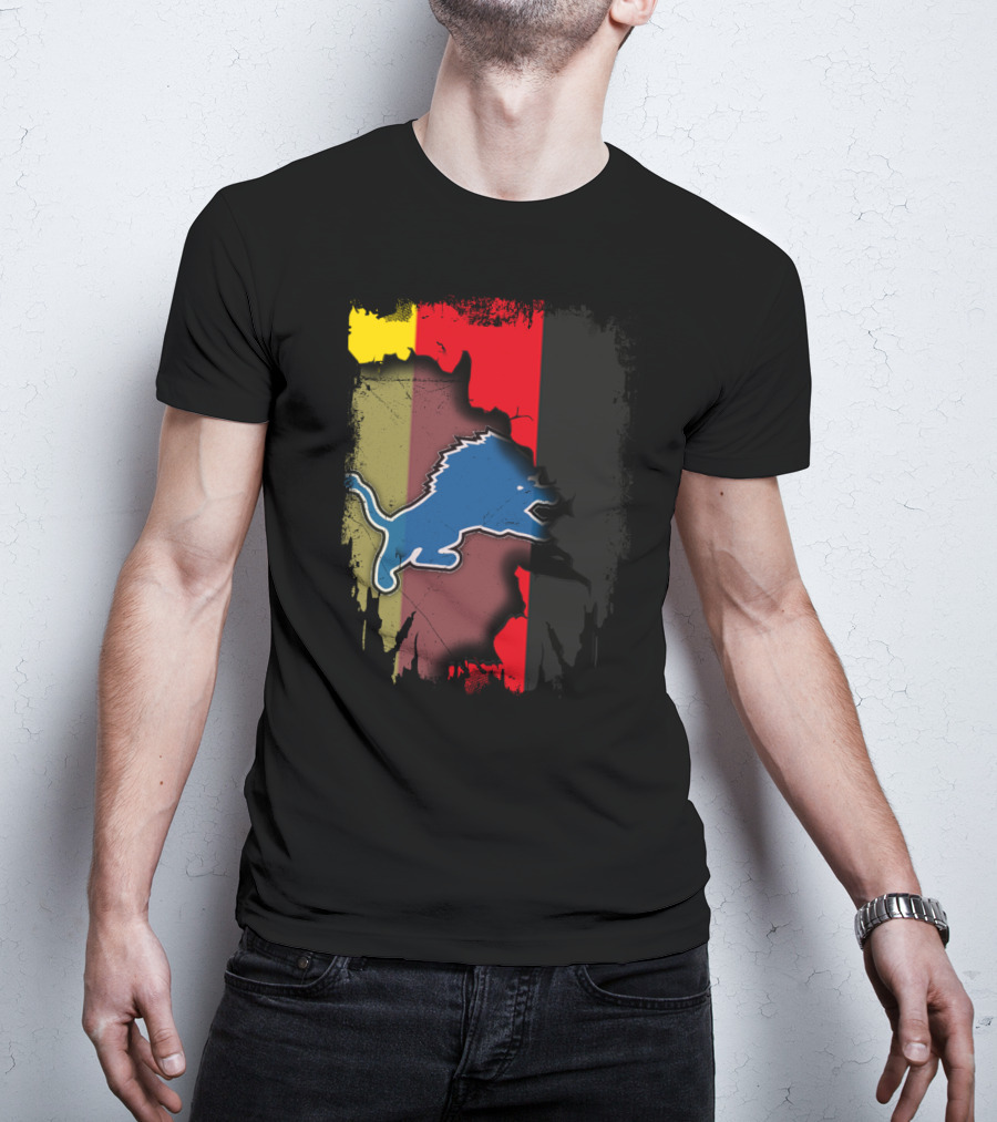 Together Germany Flag With Blue Lions T-Shirt
