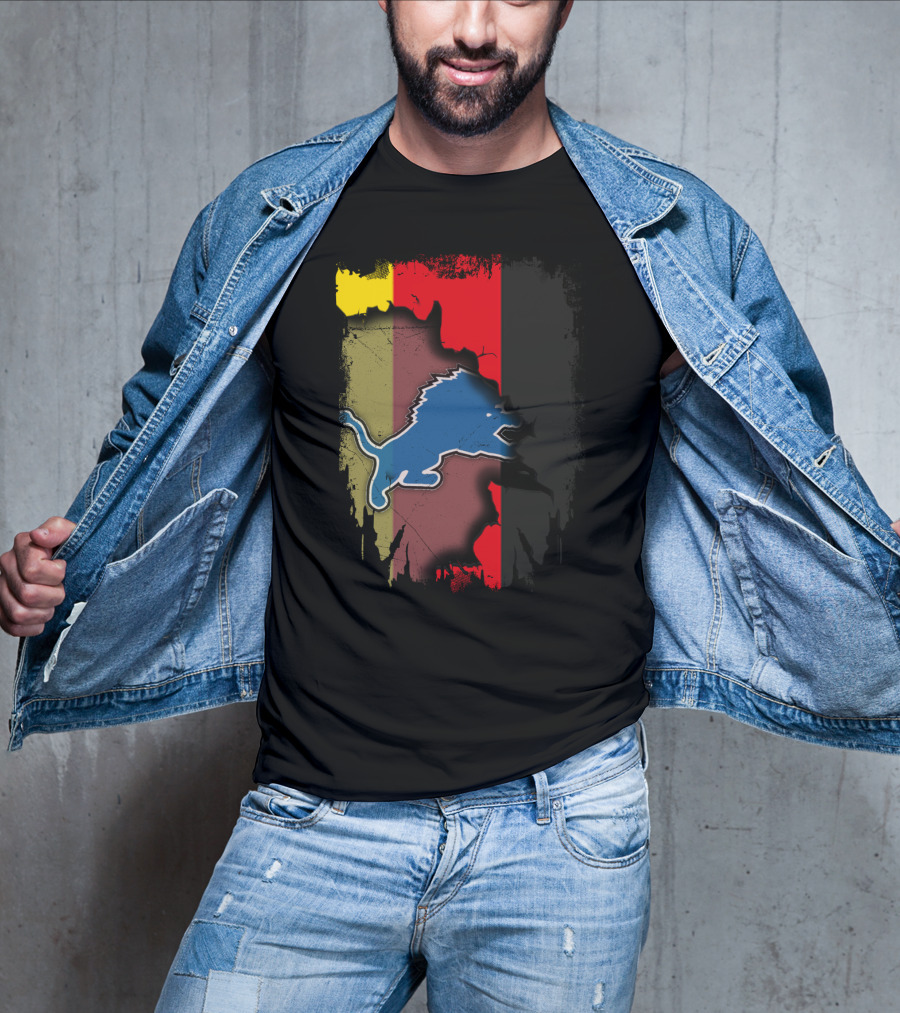 Together Germany Flag With Blue Lions T-Shirt