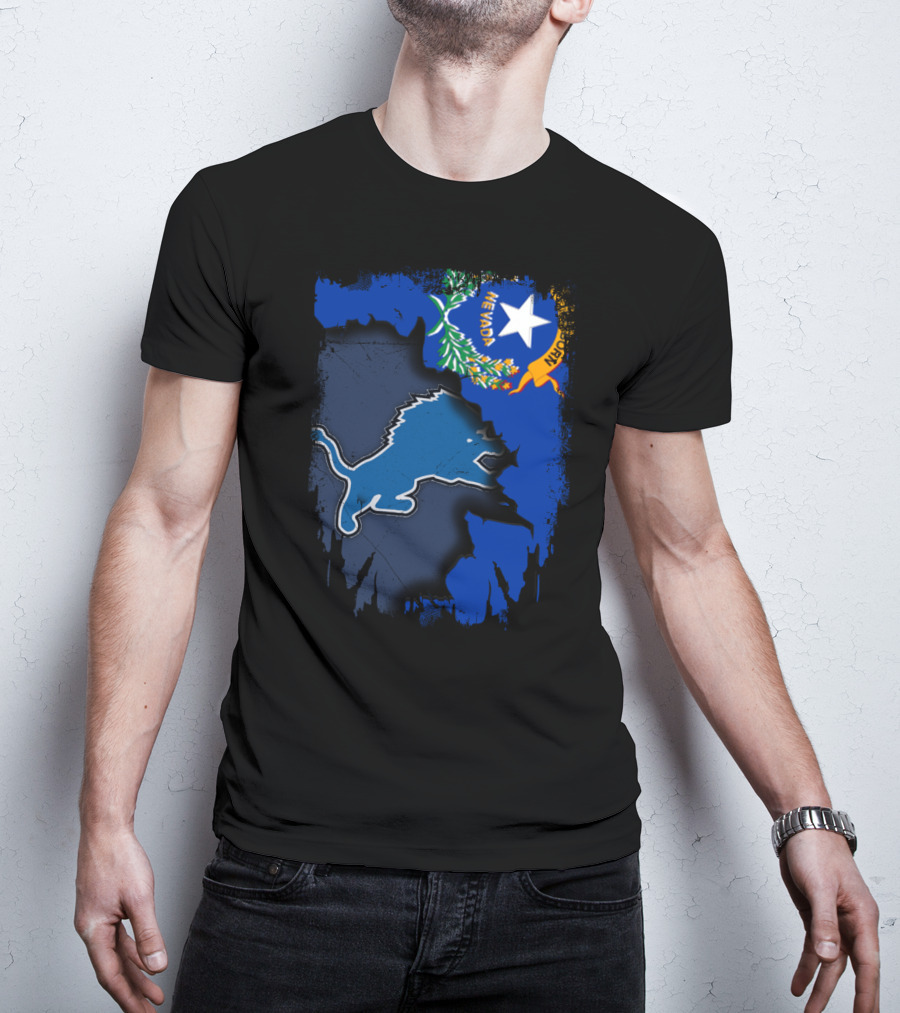 Together Nevada Detroit Lions Nevada State Pride T-Shirt