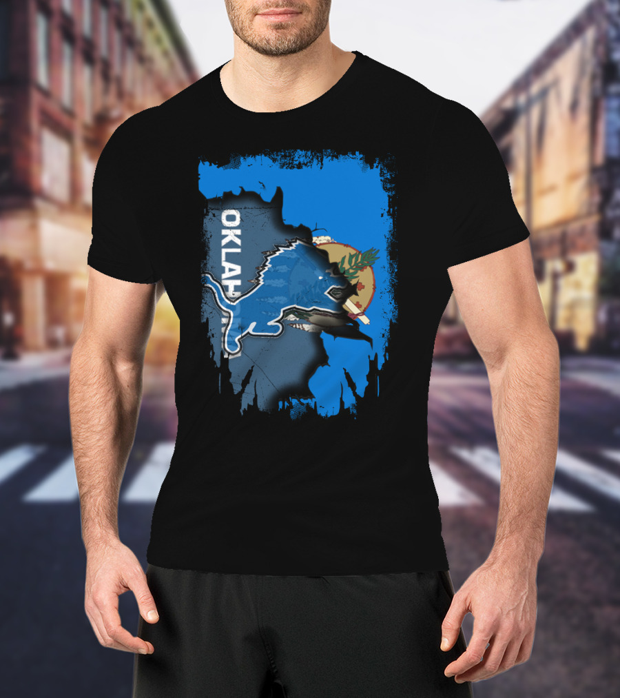 Oklahoma Detroit Lions Mashup T-Shirt