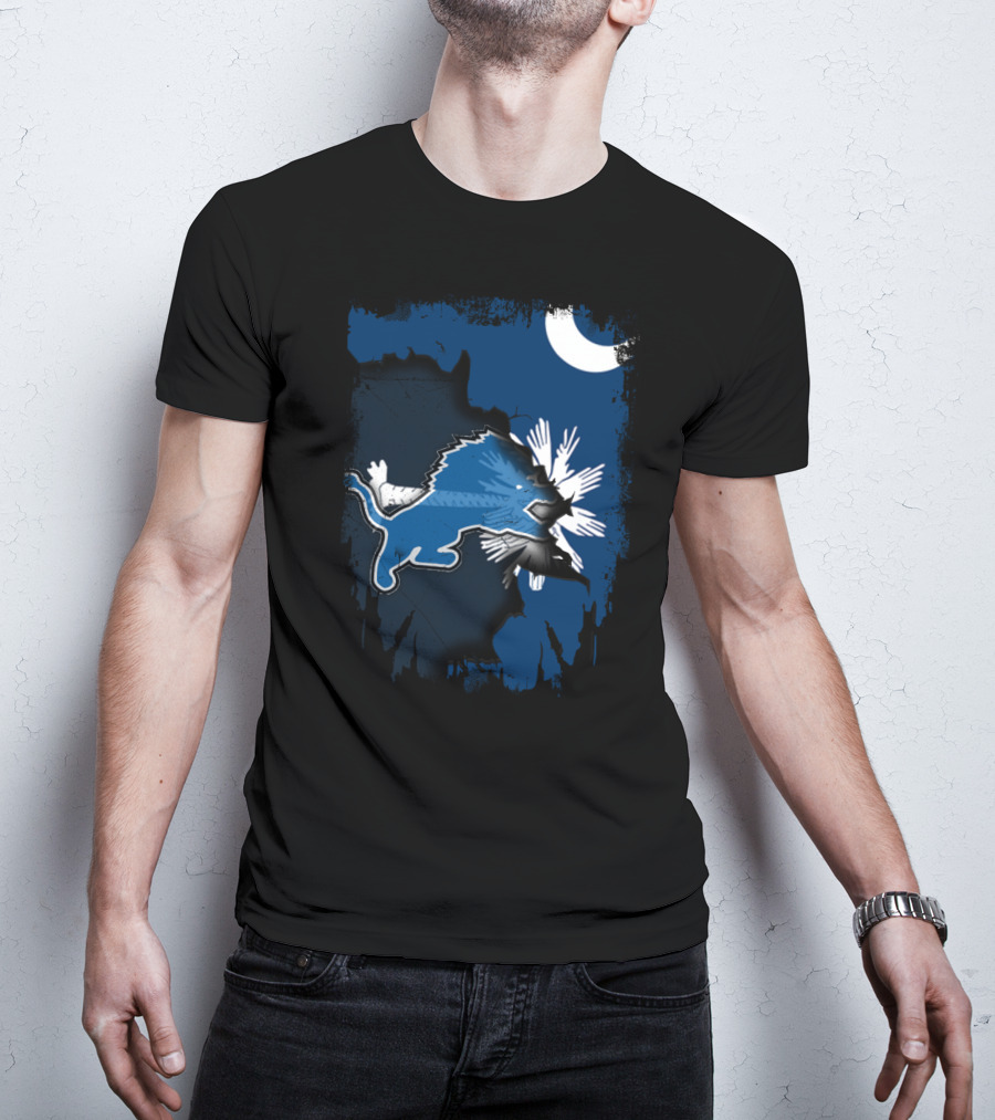 Together South Carolina With Detroit Lions And Palmetto Moon T-Shirt