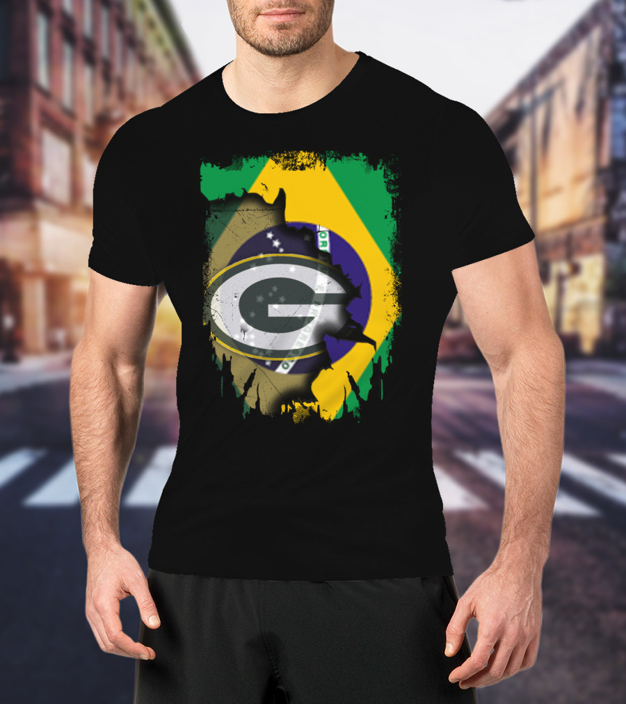 Brazilian Pride Meets Packers Loyalty Fusion T-Shirt