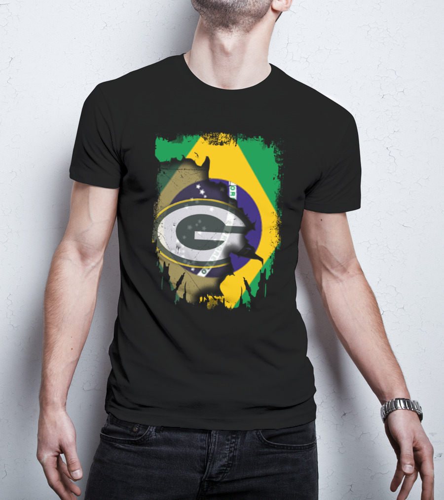 Brazilian Pride Meets Packers Loyalty Fusion T-Shirt