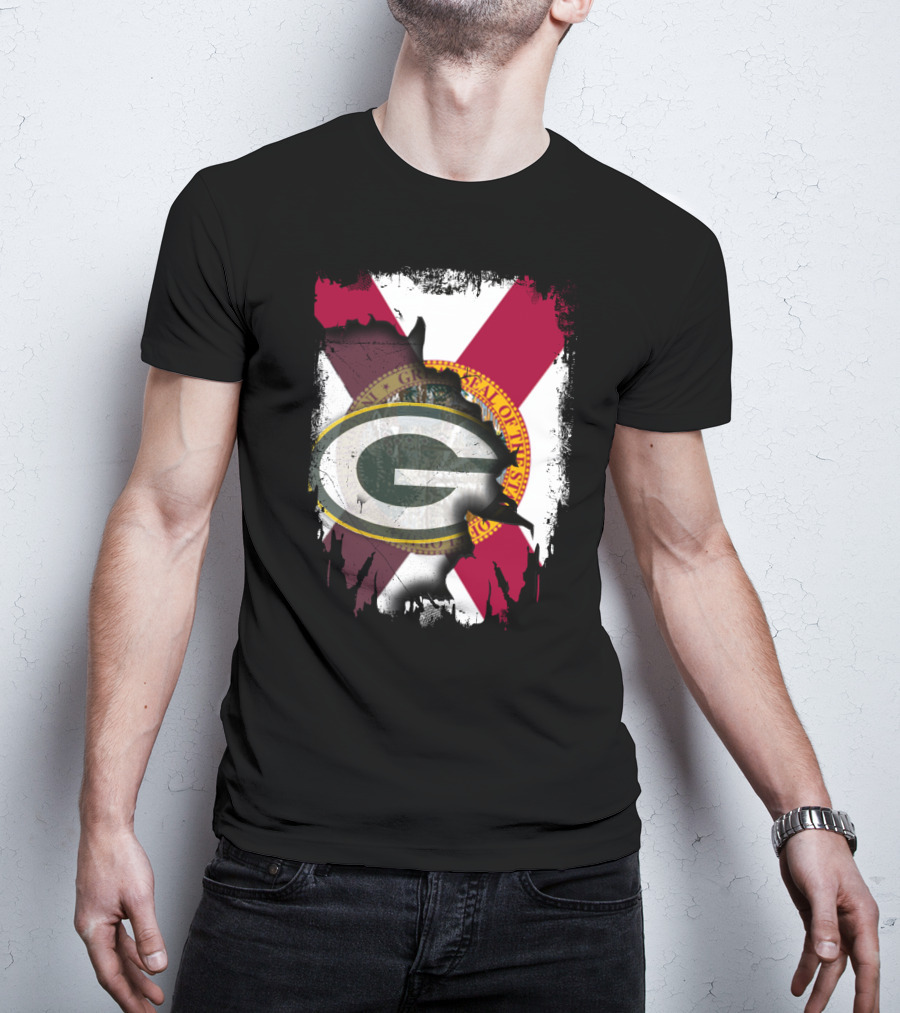 Florida State Outline With Green Bay Packers G T-Shirt
