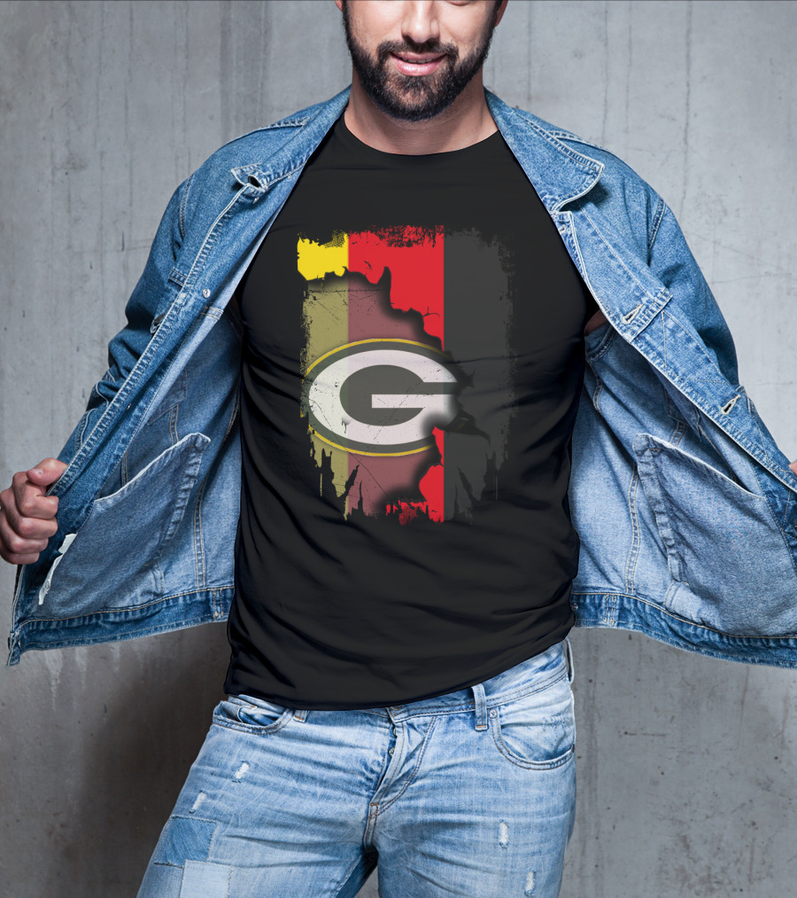Germany And Packers United Flag Fusion T-Shirt