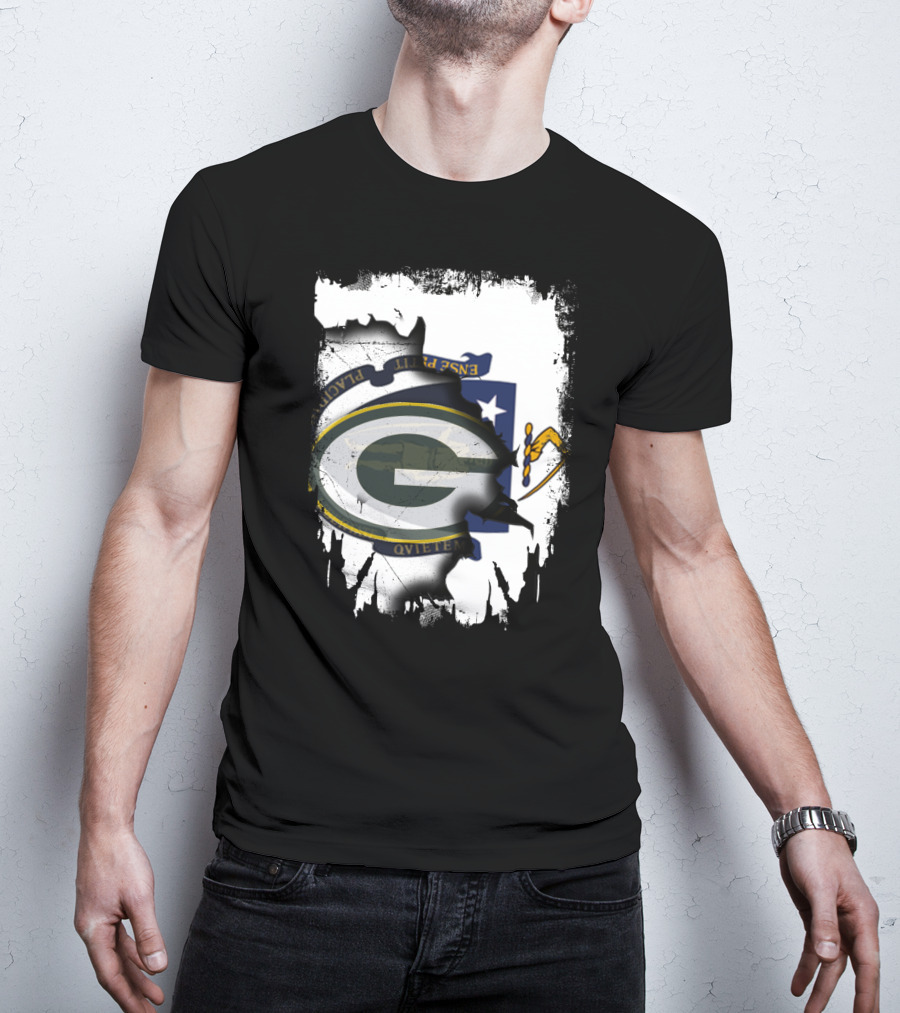 Massachusetts Pride With Packers Logo Integration T-Shirt