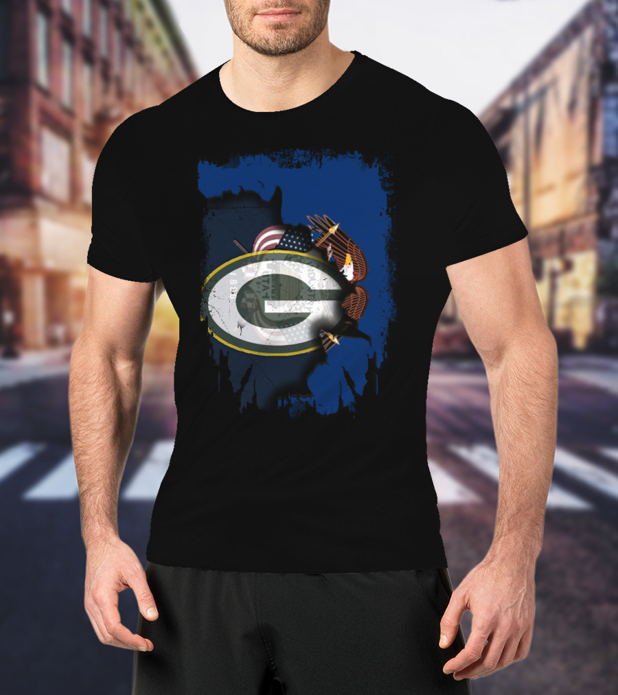Packers Together Utah State Pride American Eagle Flag T-Shirt