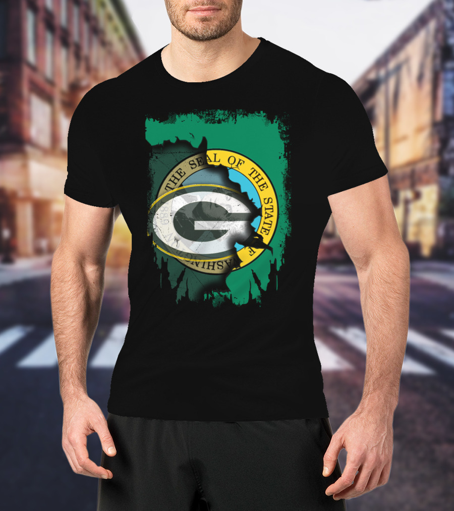 Together Washington State Seal With Packers T-Shirt