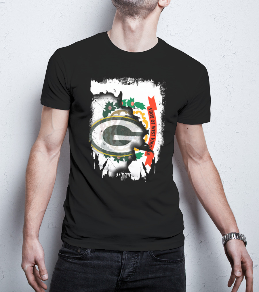 State Of West Virginia Packers Logo Collaboration T-Shirt