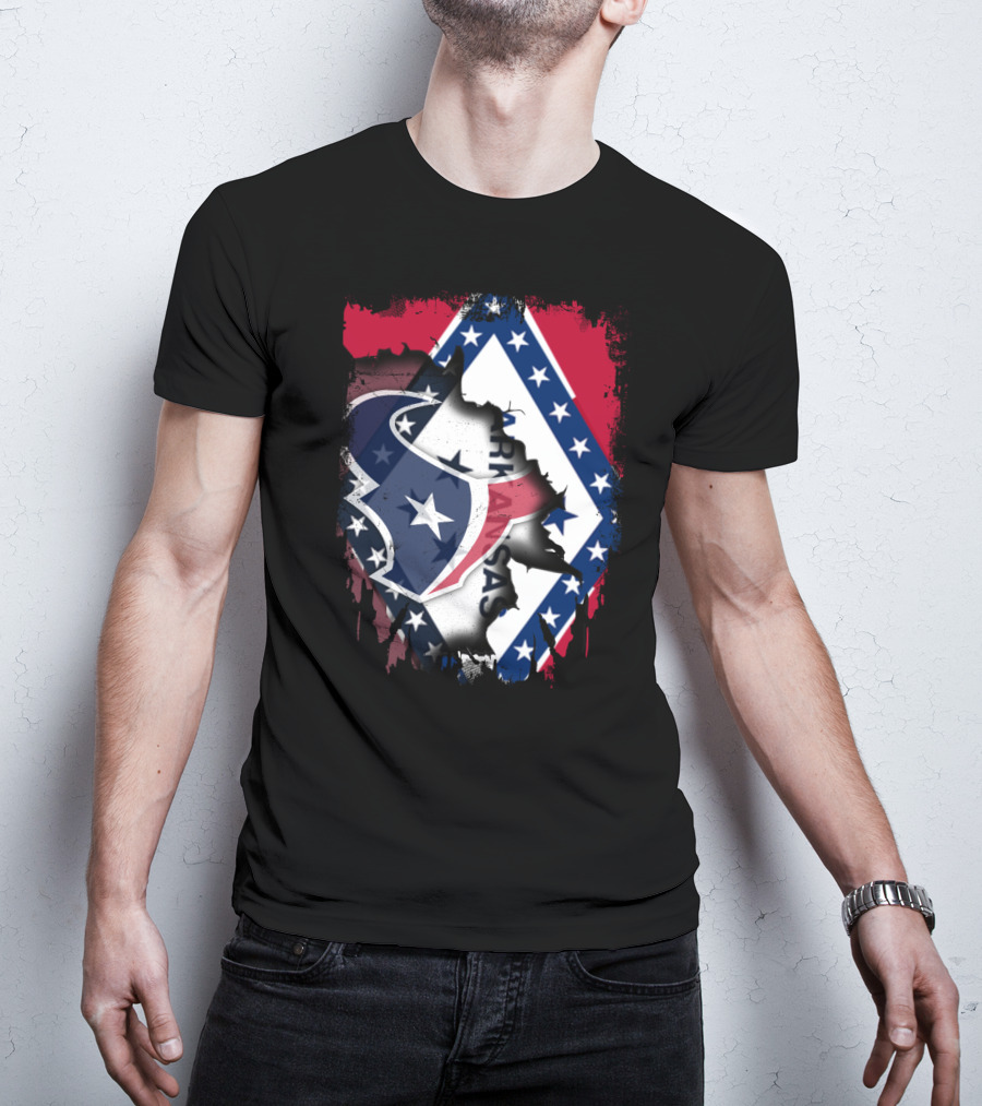 Arkansas And Texans Unity Flag T-Shirt