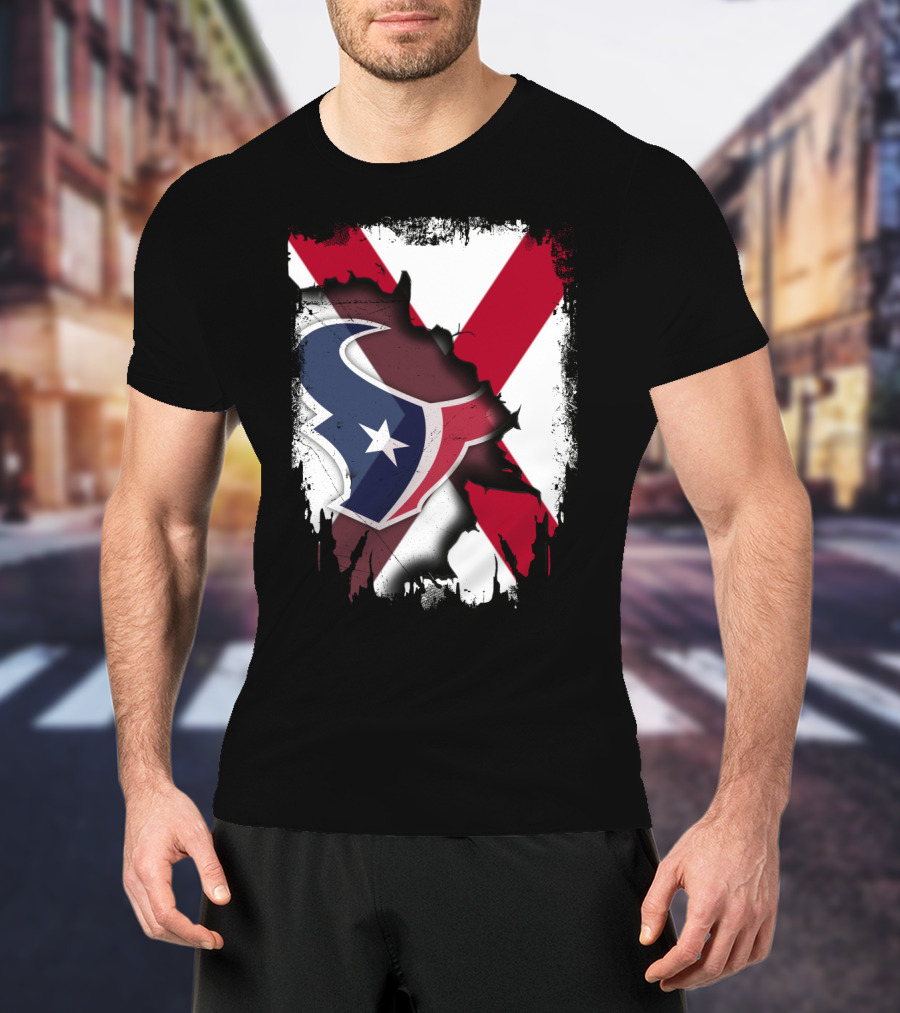 Houston Texans Alabama State Flag Unity T-Shirt
