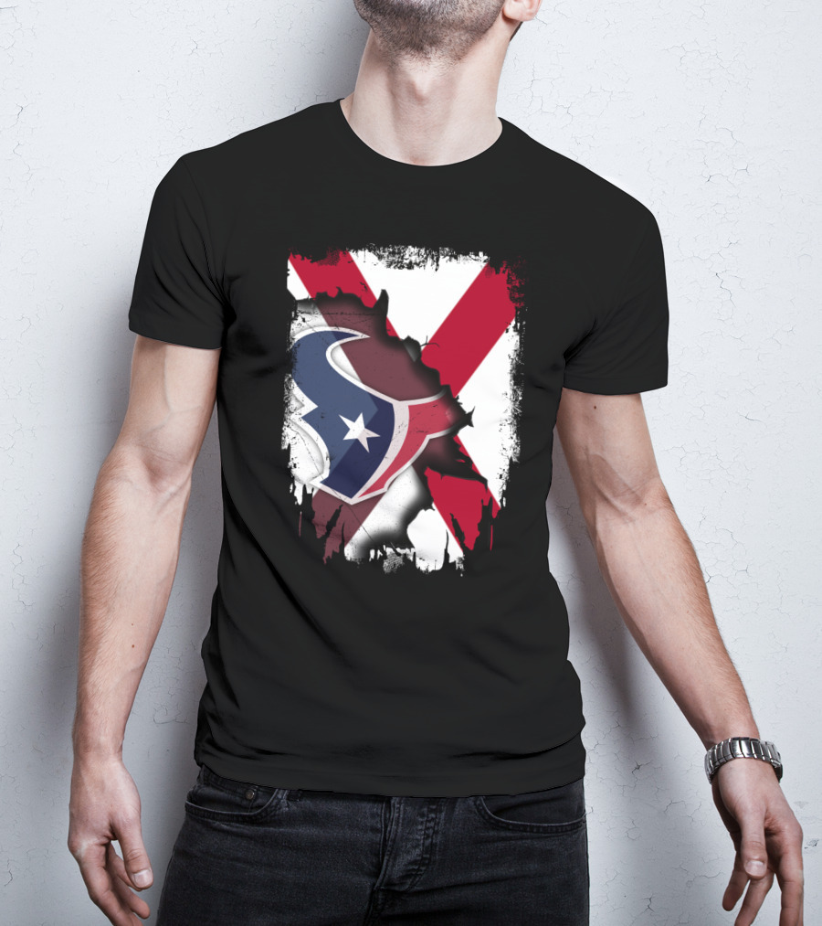 Houston Texans Alabama State Flag Unity T-Shirt