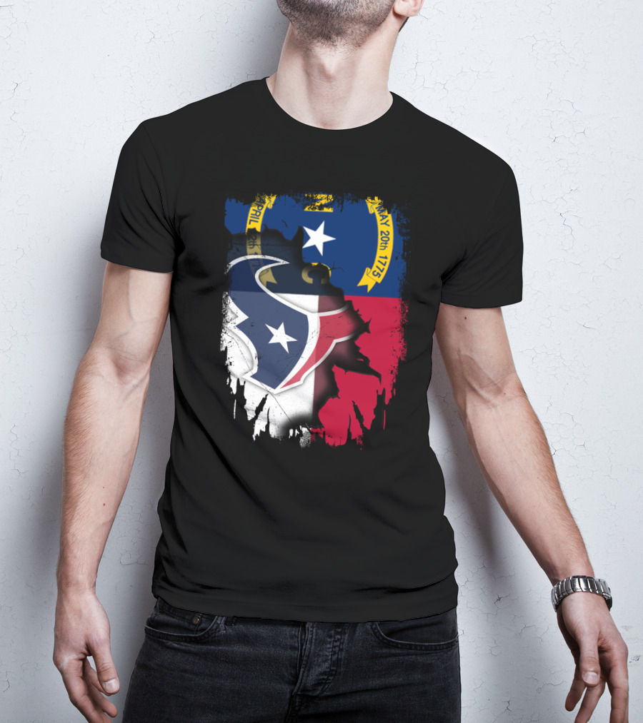 North Carolina And Texans Symbolic Unity With State And Sports T-Shirt