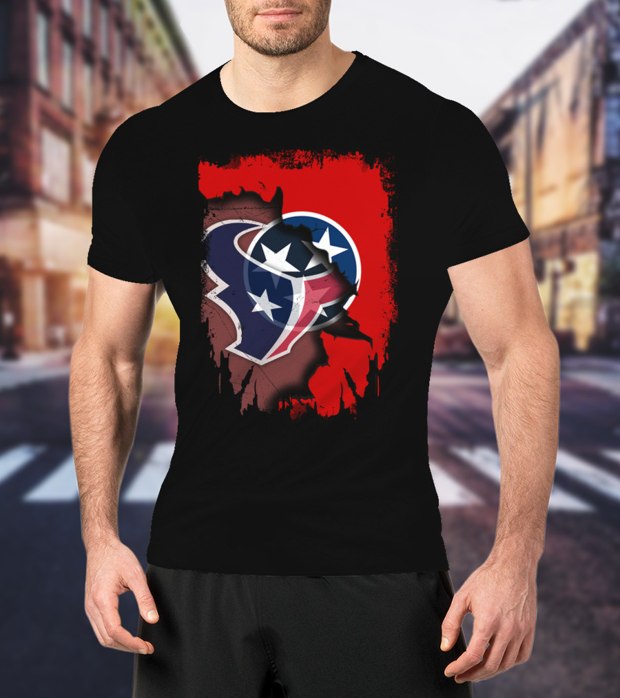 Together Tennessee Texans Logo Fusion T-Shirt