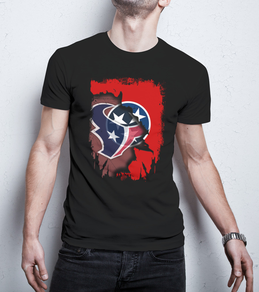 Together Tennessee Texans Logo Fusion T-Shirt