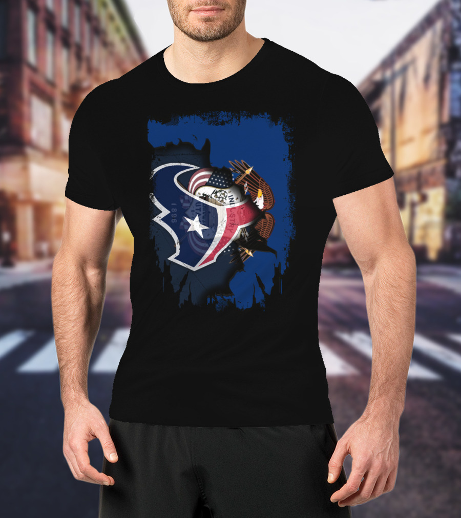 Together Utah Texans Patriotic Eagle Fusion T-Shirt