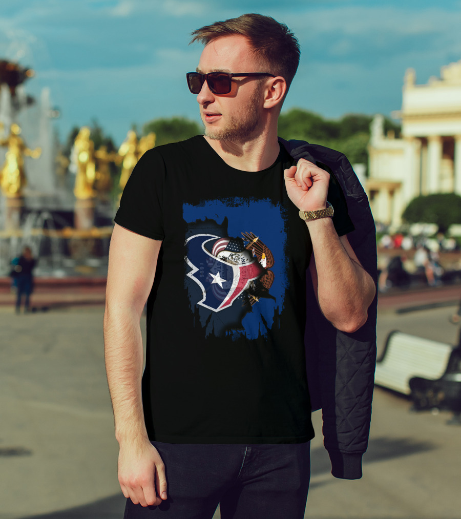 Together Utah Texans Patriotic Eagle Fusion T-Shirt