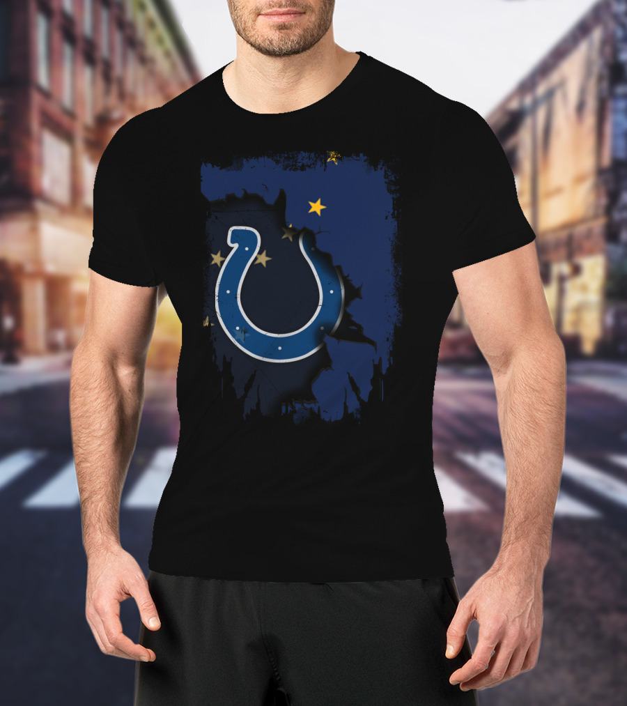 Together Alaska With Indianapolis Colts Blue Horseshoe Northern Stars T-Shirt