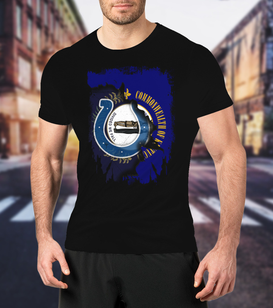 Commonwealth Of Kentucky United With Colts Divided We Fall T-Shirt