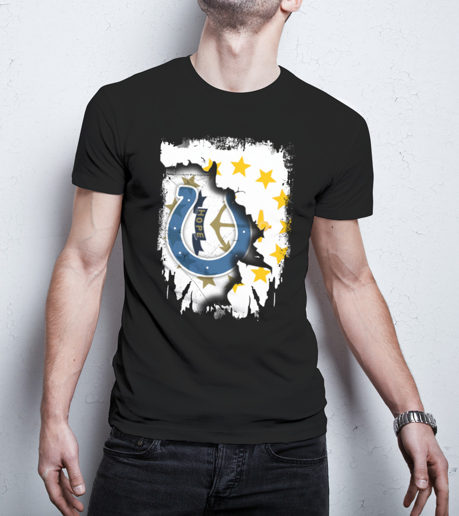 Rhode Island Together With Colts Hope Flag T-Shirt
