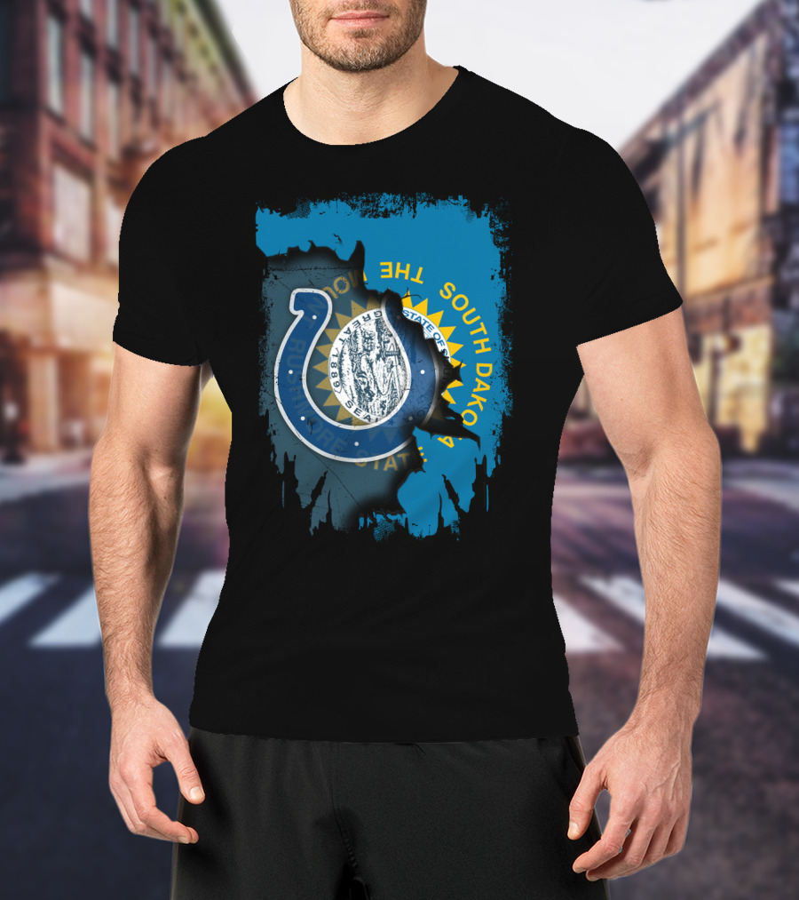 South Dakota Colts State Seal Through Horseshoe T-Shirt