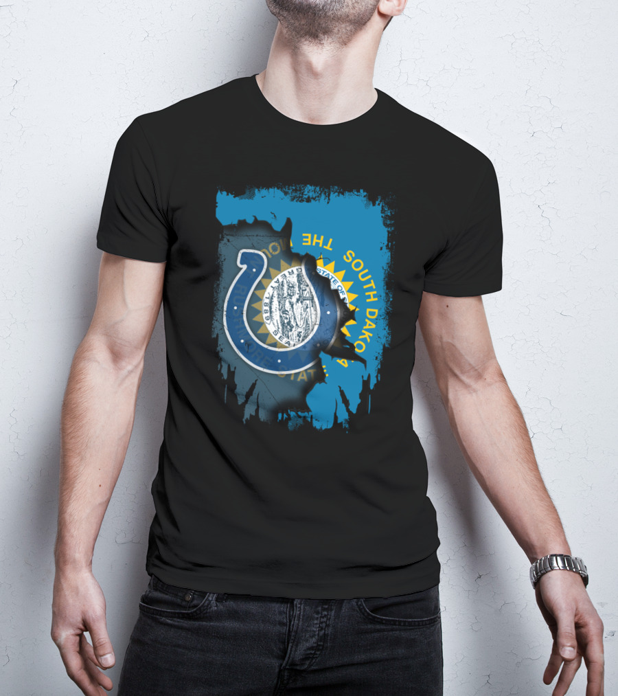 South Dakota Colts State Seal Through Horseshoe T-Shirt