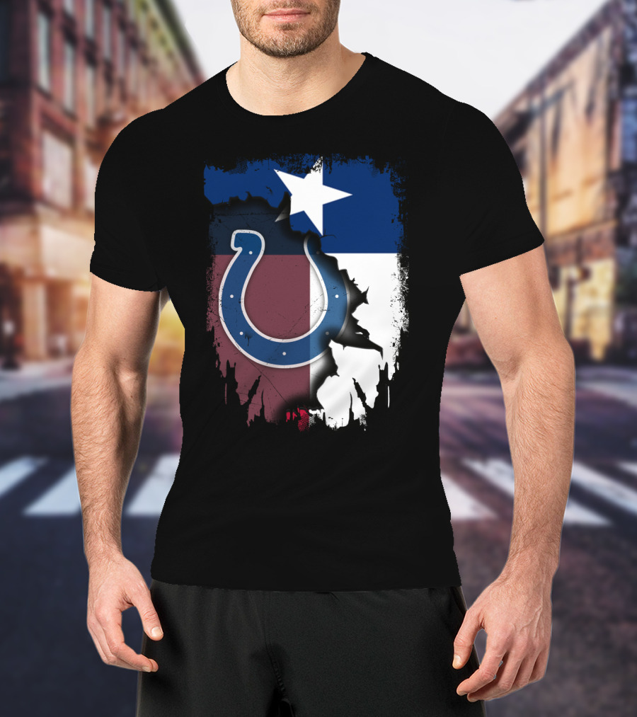 Together Texas Colts Star Flag Fusion T-Shirt