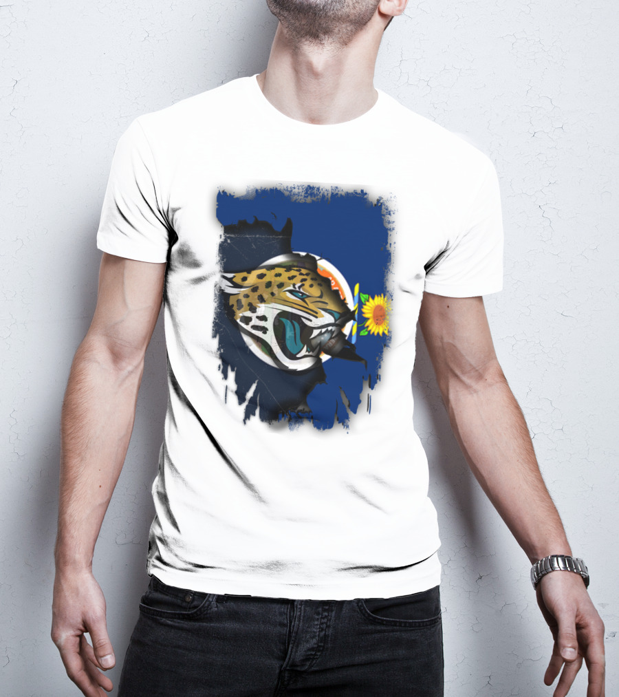 Kansas State Flag Sunflower Jaguar T-Shirt