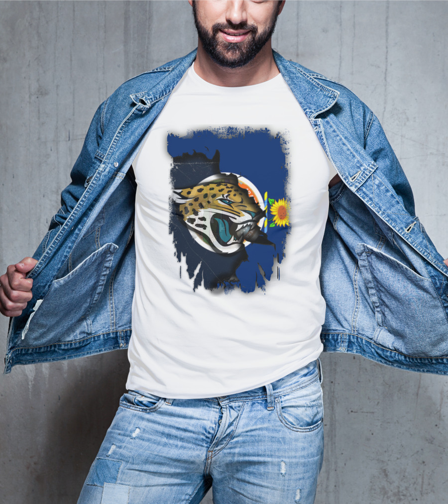 Kansas State Flag Sunflower Jaguar T-Shirt