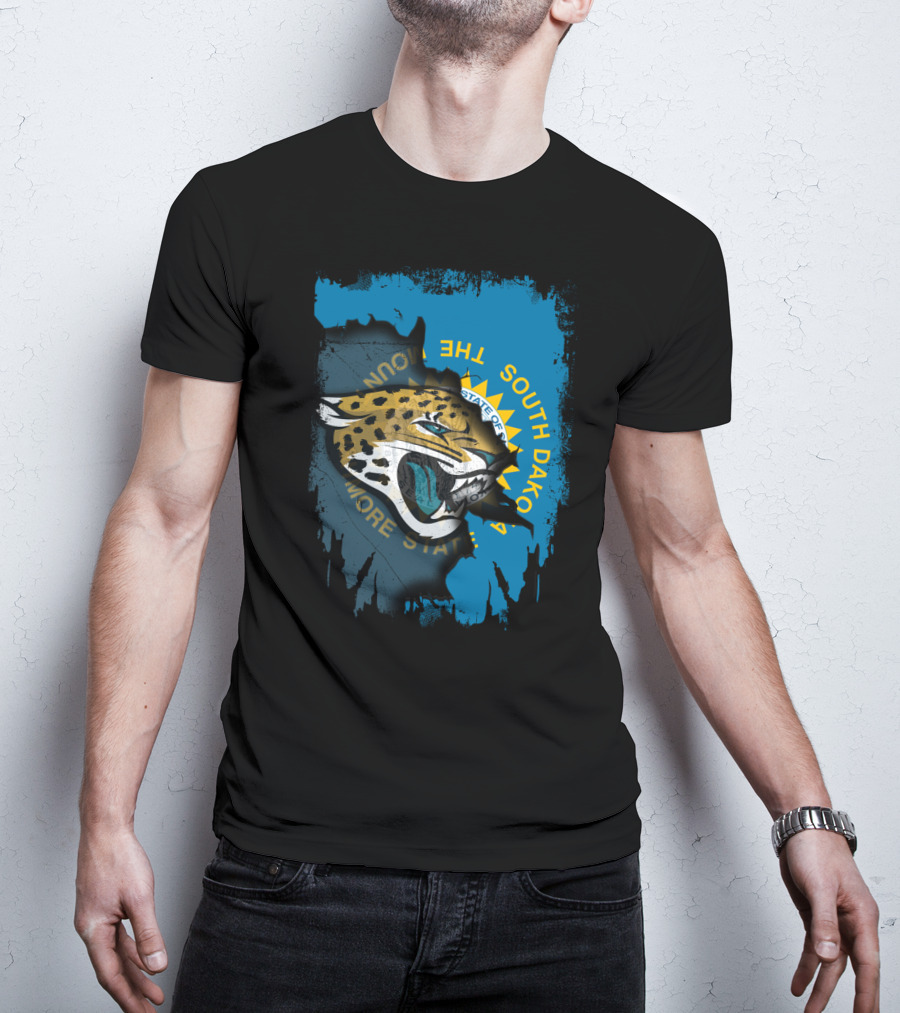 South Dakota State With Jaguars And Flag T-Shirt