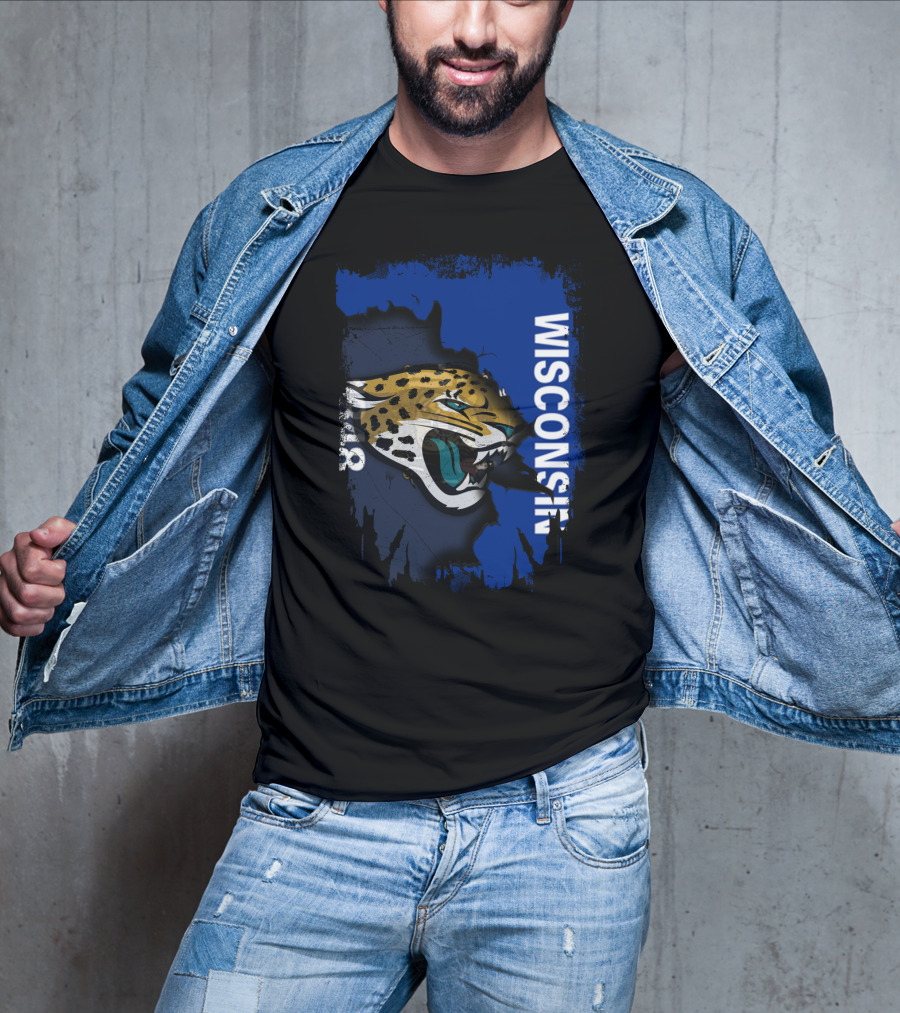 Wisconsin United With Jaguars Roaring Together T-Shirt