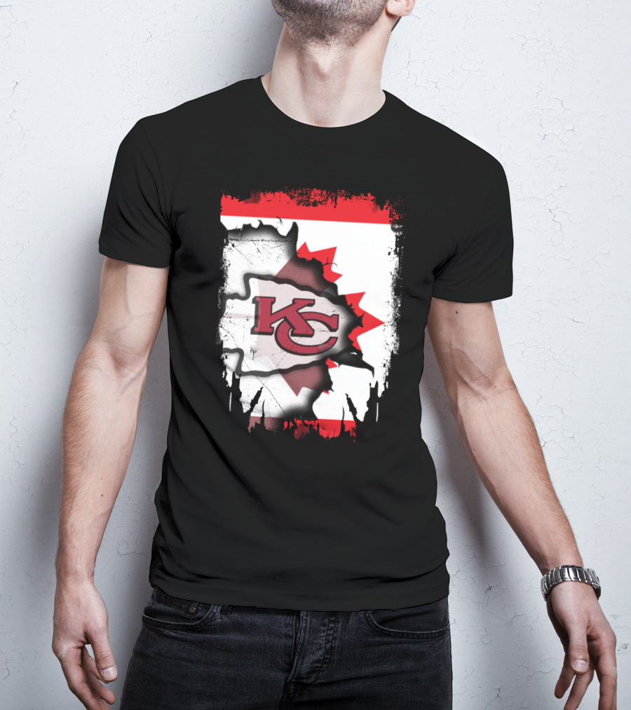 KC Chiefs Canada Unity Flag T-Shirt