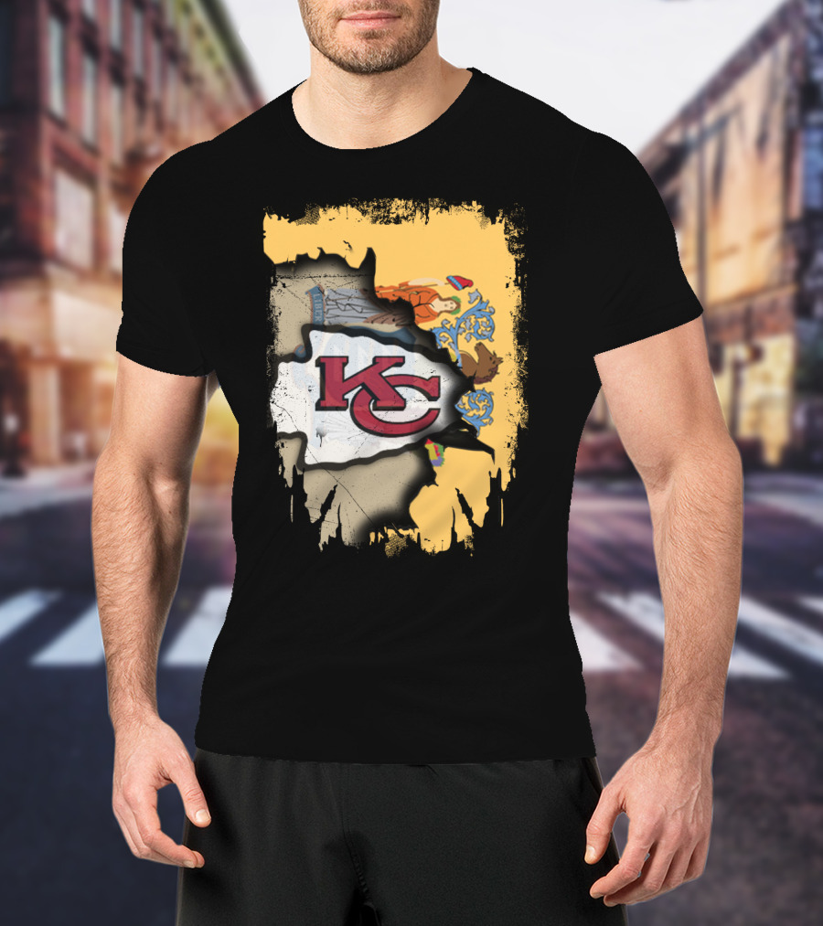 New Jersey And Kansas City Chiefs Together T-Shirt