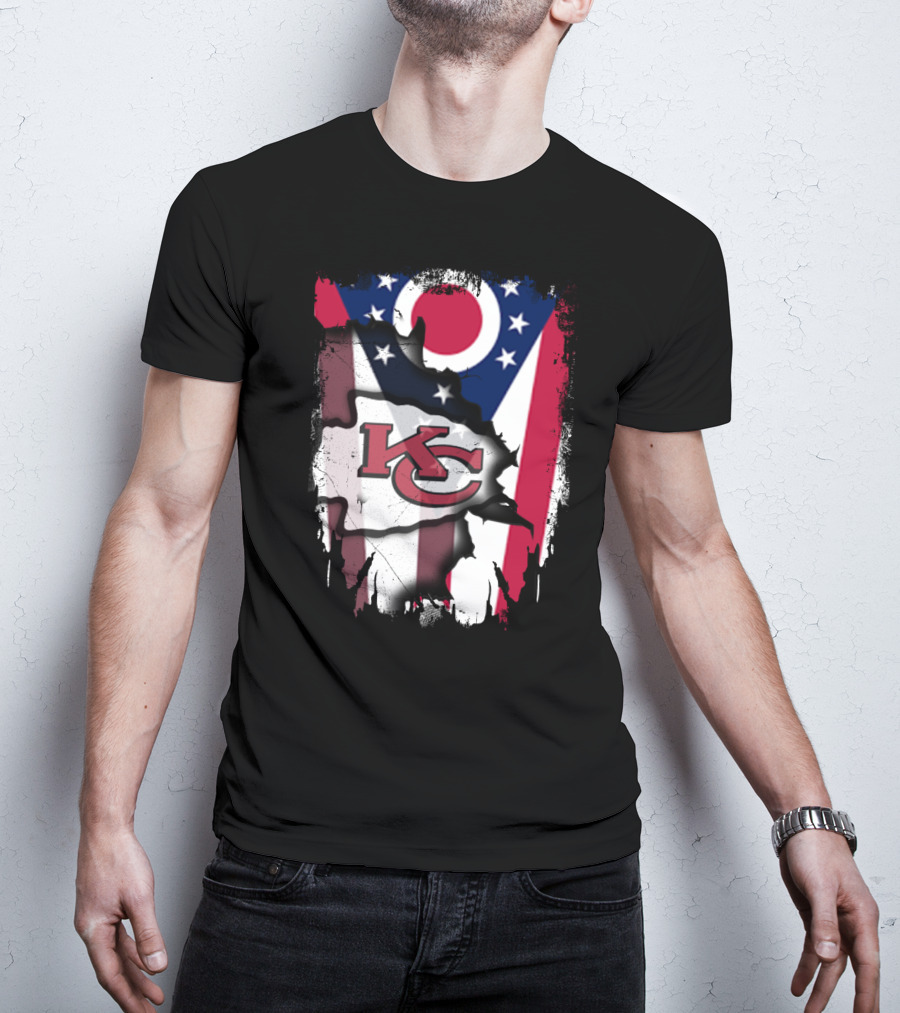 Together Ohio Flag KC Chiefs USA T-Shirt
