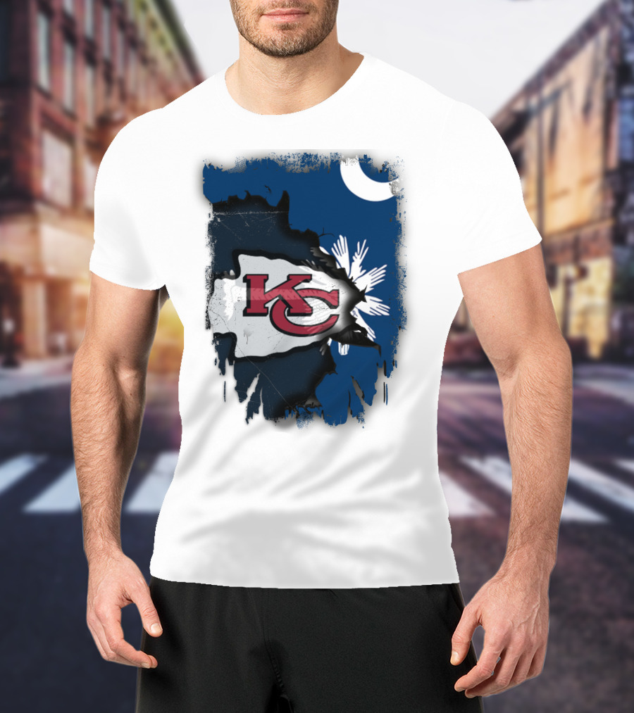 KC Chiefs Meet South Carolina Flag United T-Shirt