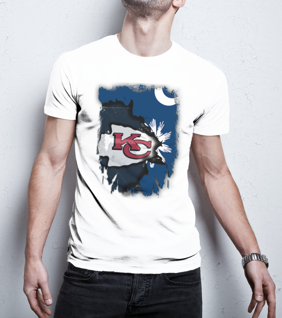 KC Chiefs Meet South Carolina Flag United T-Shirt