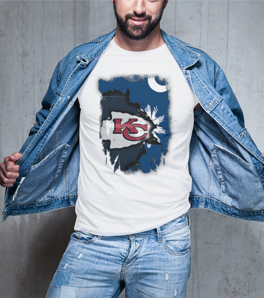 KC Chiefs Meet South Carolina Flag United T-Shirt